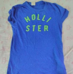 Hollister blue tee shirt